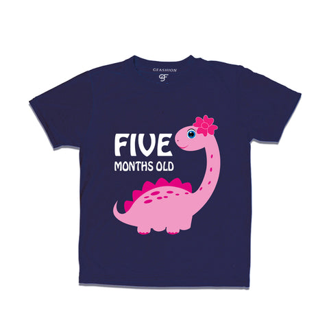 Five Month Old Baby T-shirt in Navy Color avilable @ gfashion.jpg