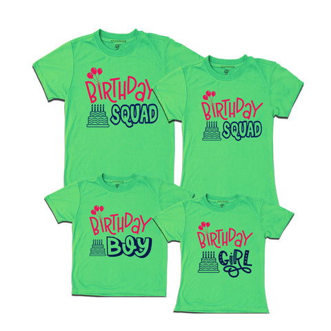 Birthday Squad Dad, Mom, Birthday Boy, Girl T-shirts