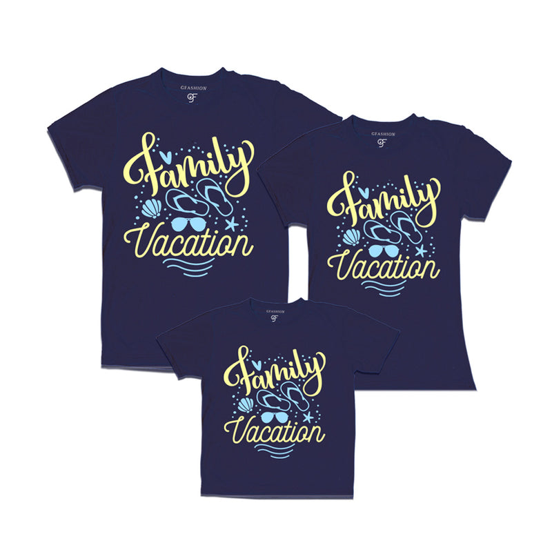 Family Vacation  T-shirts for Dad, Mom and Son in Navy Color available @ gfashion.jpg