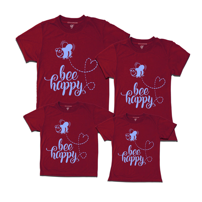 bee happy group t shirts set of 4