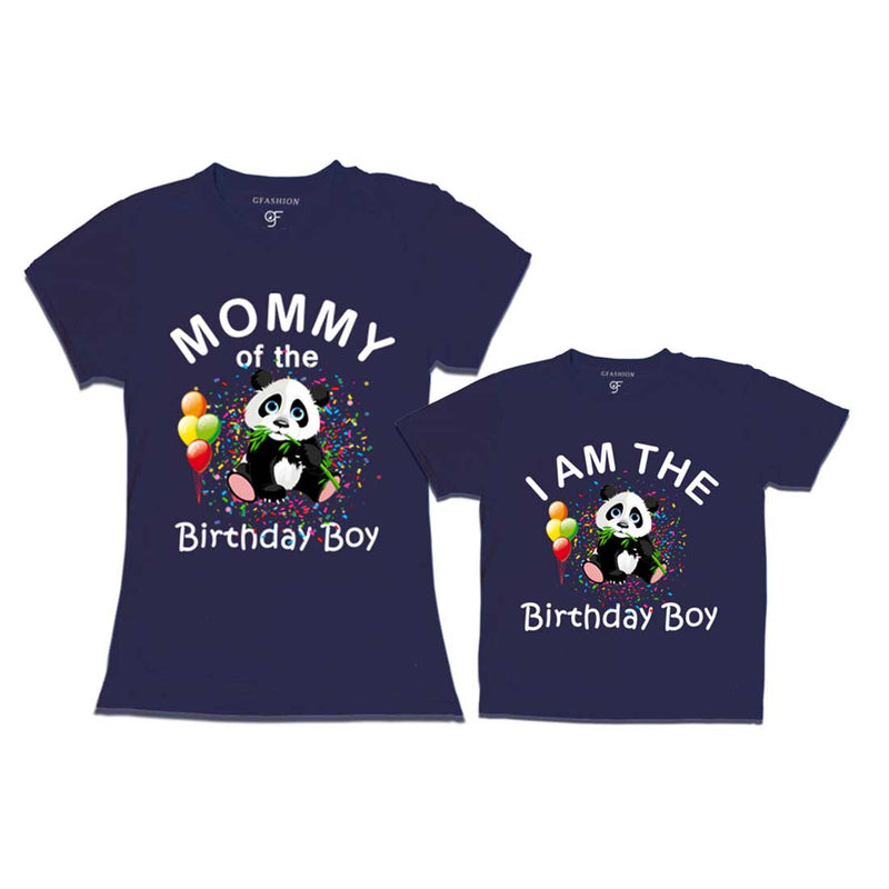 Panda Theme Birthday T-shirts for Mom and Son