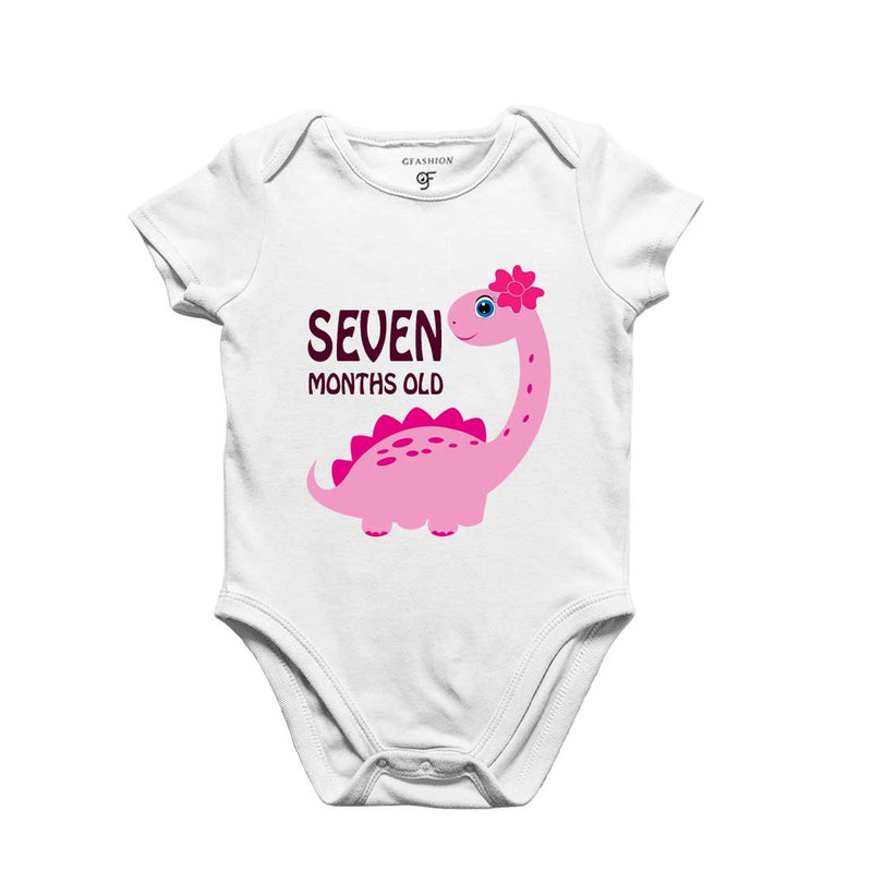 Seven Month Baby Bodysuit-Rompers in White Color avilable @ gfashion.jpg