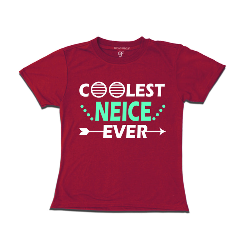 coolest neice ever t shirts-maroon -gfashion