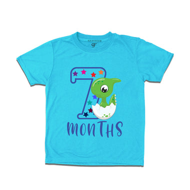 Seven Month Baby T-shirt in Sky Blue Color avilable @ gfashion.jpg