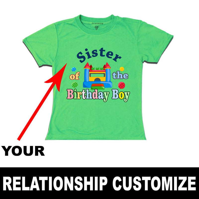 Buy Bounce house Birthday Boy's Relation customize T-shirts @ gfashion india