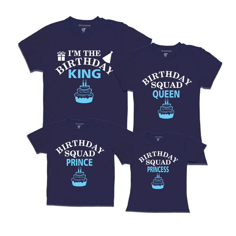 Birthday king T- shirts with birthday squad queen prince princess