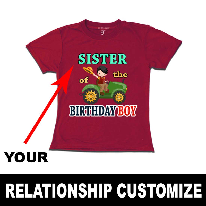 Farmer Theme Birthday Boy's Relation Customize T shirt