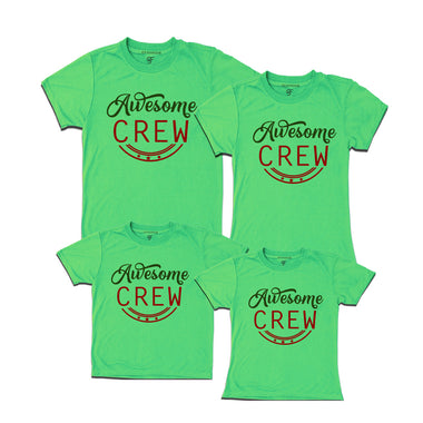 Awesome Crew-Family T-shirts-set of 4