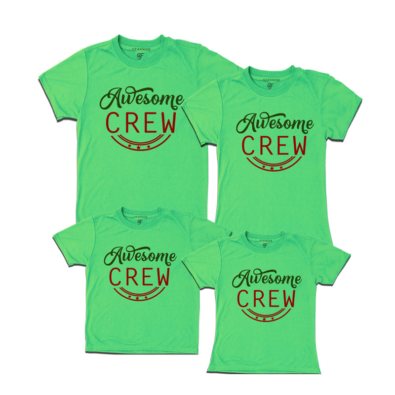 Awesome Crew-Family T-shirts-set of 4