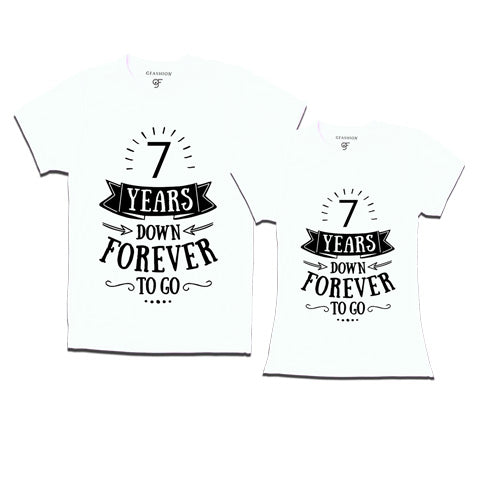 7-years-down-forever-to-go-couple-t-shirts-for-anniversary-gfashion-india-White