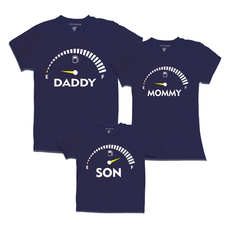 SpeedoMeter Matching T-shirts for Dad Mom and Son in Navy Color available @ gfashion.jpg