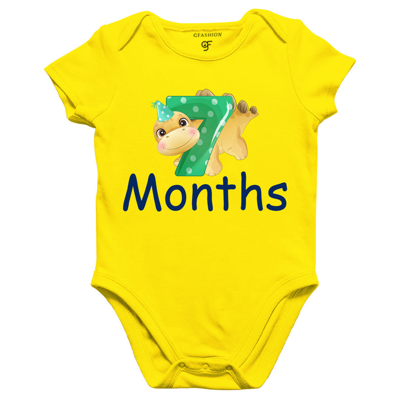 Seven Month Baby BodySuit in Yellow Color avilable @ gfashion.jpg