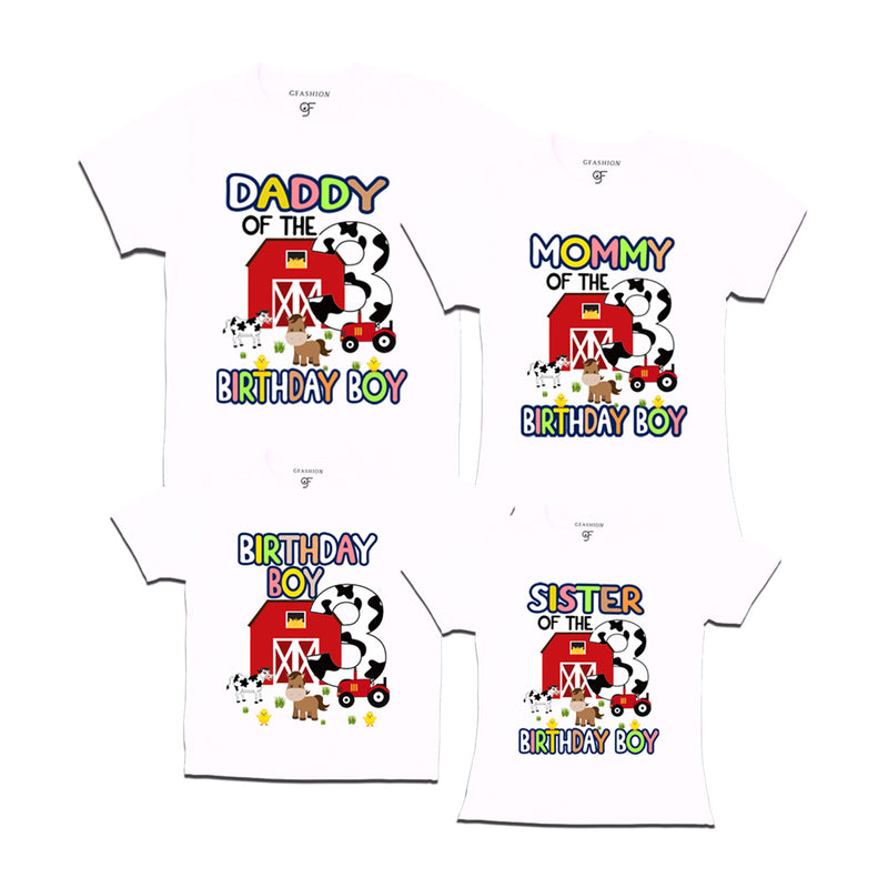 Farm House Theme Birthday T-shirts for Family in White Color available @ gfashion.jpg (2)