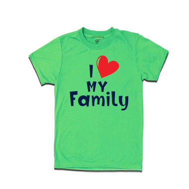 i love family t shirt for men