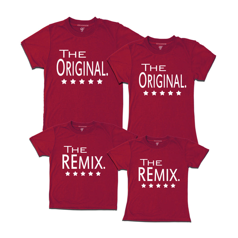 the original the remix Matching Family tees set of 4