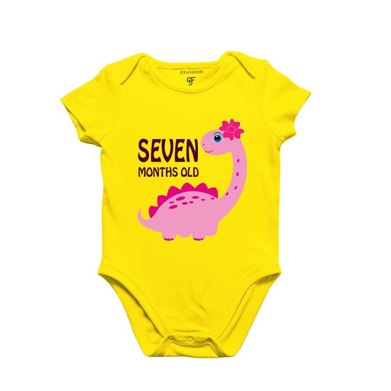 Seven Month Baby Bodysuit-Rompers in Yellow Color avilable @ gfashion.jpg