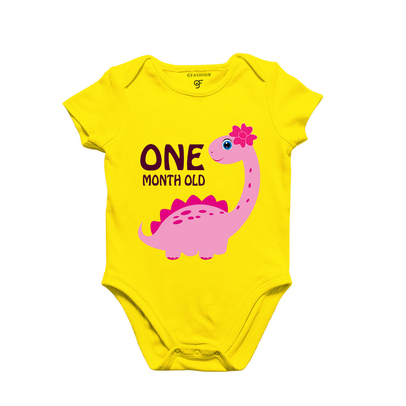 One Month Old Baby Bodysuit-Rompers in Yellow Color avilable @ gfashion.jpg