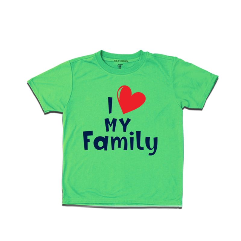 i love family t shirt for boy