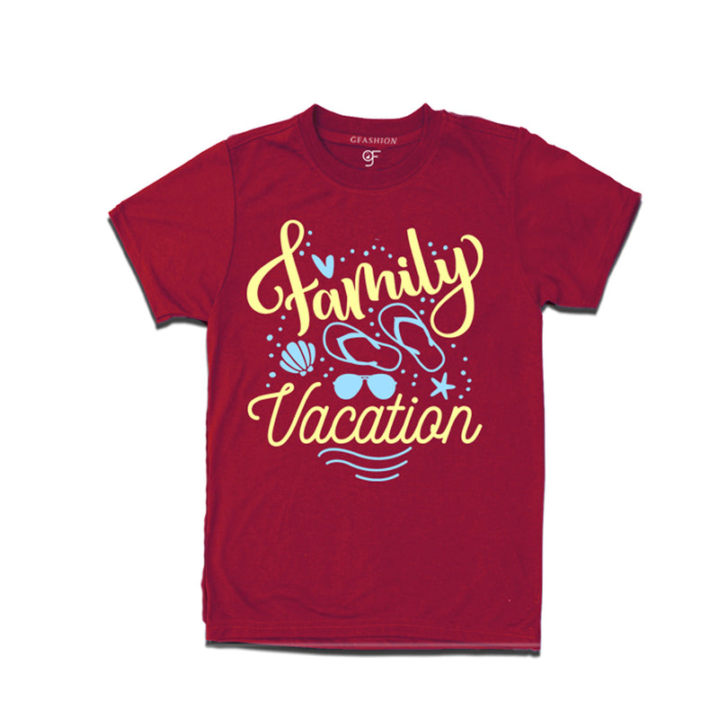 Family Vacation  T-shirts in Maroon Color available @ gfashion.jpg