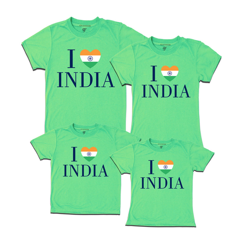 I love India Family T-shirts in Pista Green Color available @ gfashion.jpg