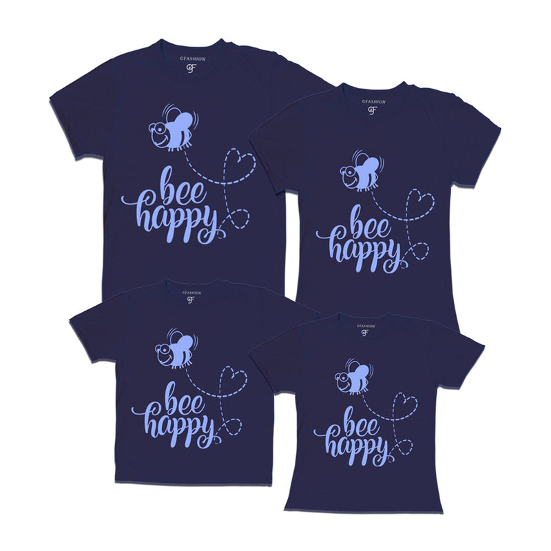 bee happy group t shirts set of 4