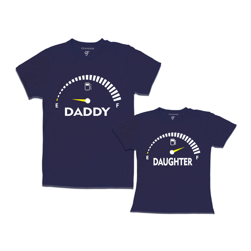 SpeedoMeter Matching T-shirts for Dad and Daughter in Navy Color available @ gfashion.jpg