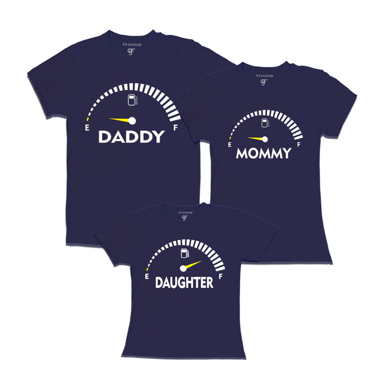 SpeedoMeter Matching T-shirts for Dad Mom and Daughter in Navy Color available @ gfashion.jpg