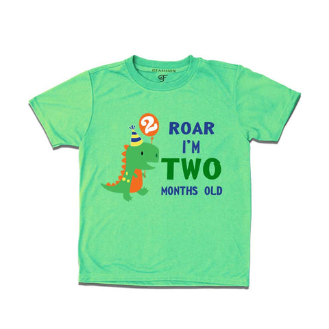 Roar I am Two Month Old Baby T-shirt in Pista Green Color avilable @ gfashion.jpg