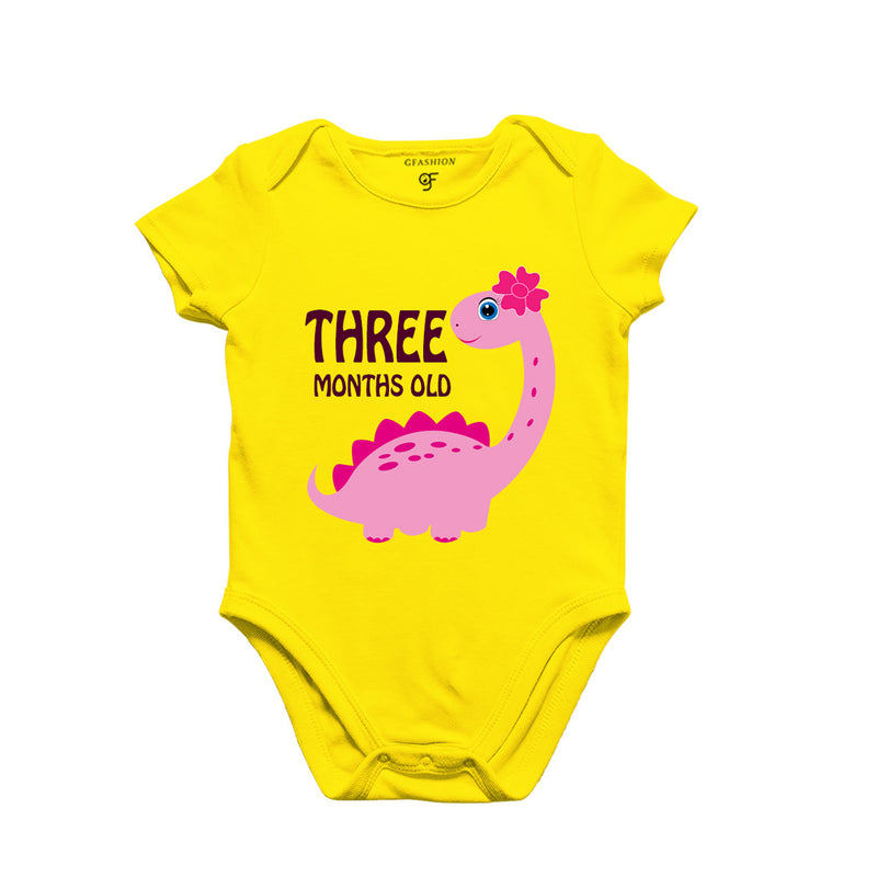 Three Month Baby Bodysuit-Rompers in Yellow Color avilable @ gfashion.jpg