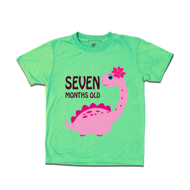 Seven Month Old Baby T-shirt in Pista Green Color avilable @ gfashion.jpg
