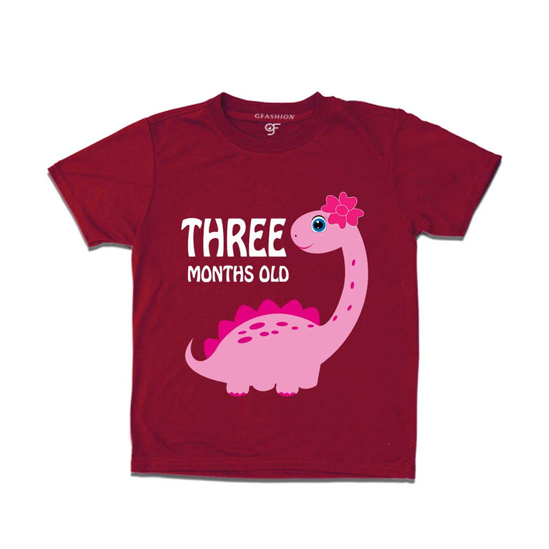 Three Month Old Baby T-shirt in Maroon Color avilable @ gfashion.jpg