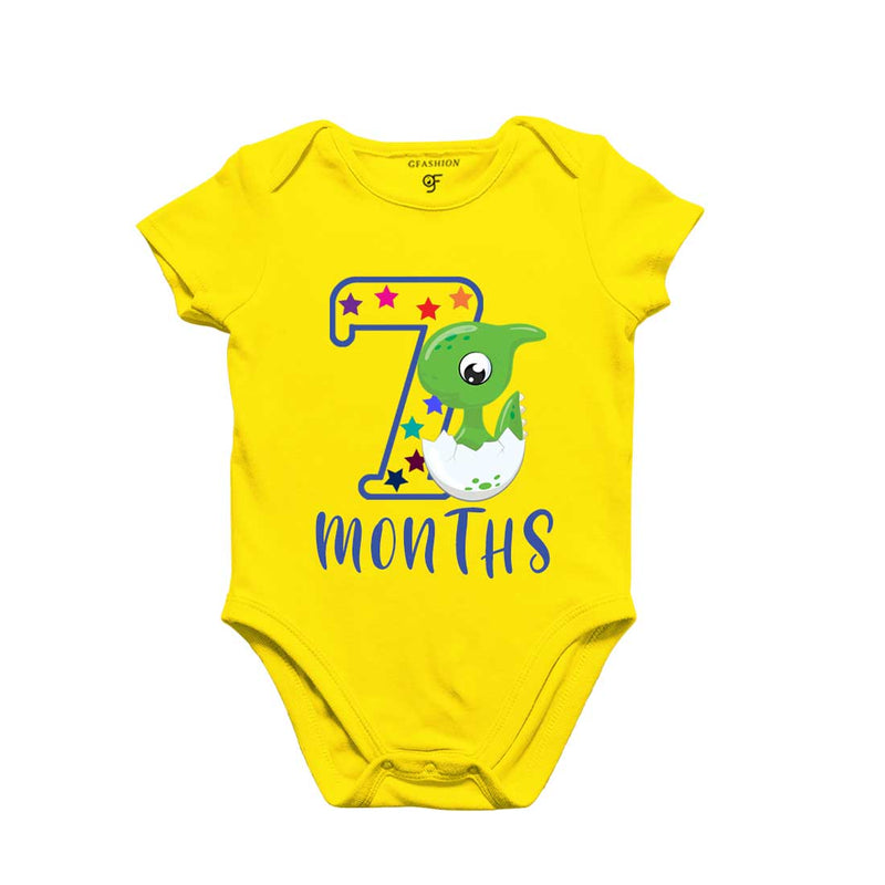 Seven Month Baby Bodysuit-Rompers in Yellow Color avilable @ gfashion.jpg