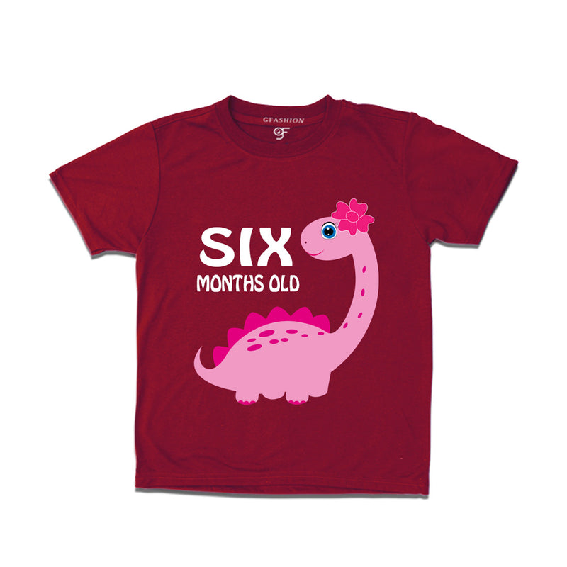 Six Month Old Baby T-shirt in Maroon Color avilable @ gfashion.jpg