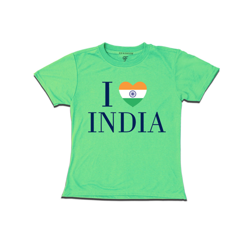 I love India Girl T-shirt in Pista Green Color available @ gfashion.jpg