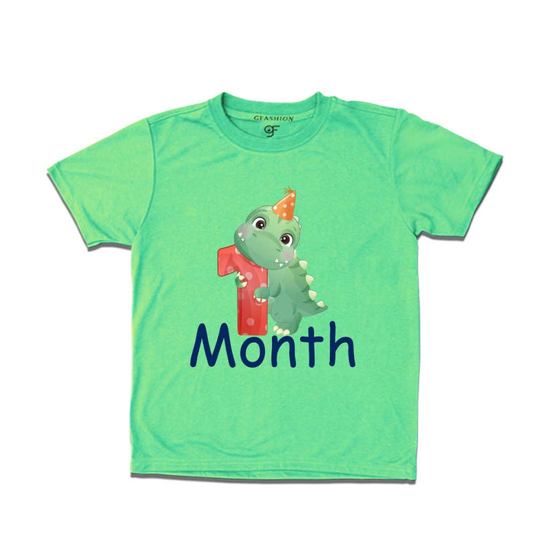 One Month Baby T-shirt in Pista Green Color avilable @ gfashion.jpg