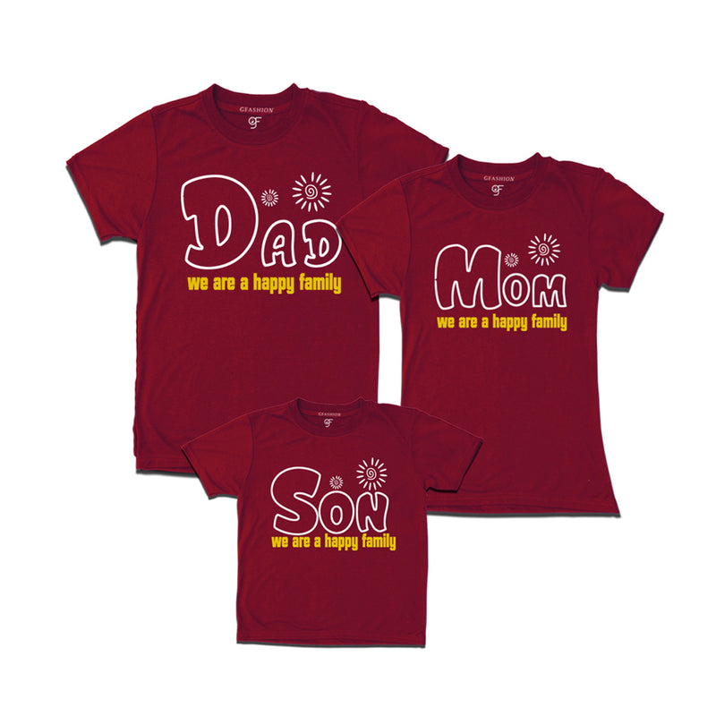 Dad-Mom-Son T-shirts