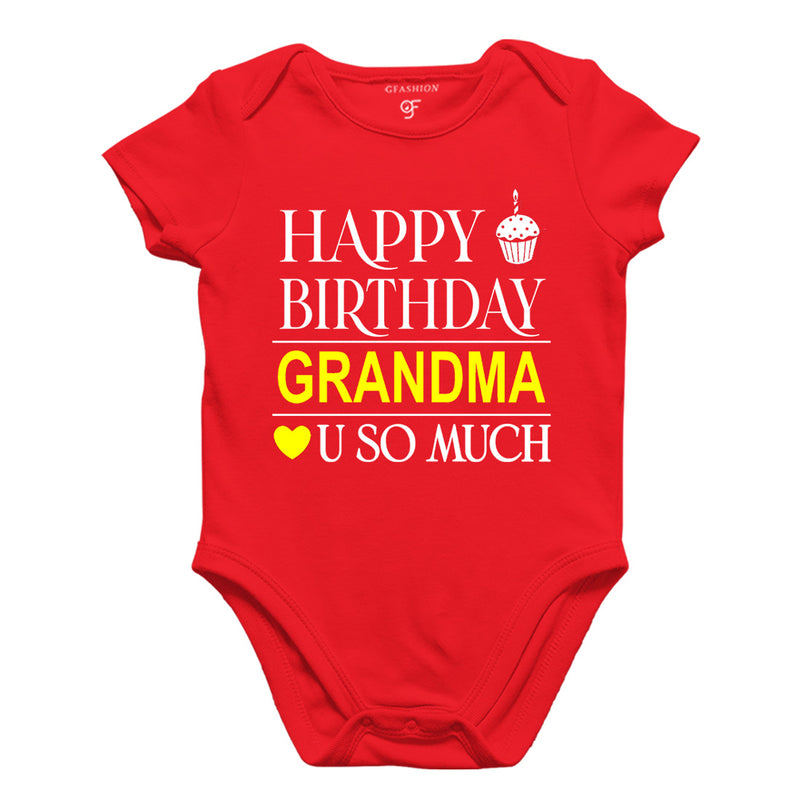 Happy Birthday Grandma Love u so much-Body suit-Rompers in Red Color available @ gfashion.jpg