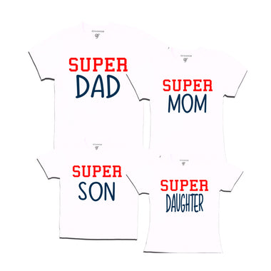 Super dad mom son daughter t shirt