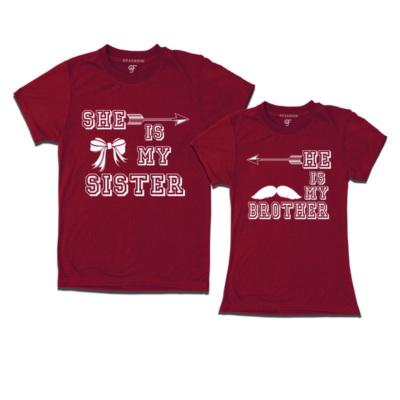 she's is my sister he's is my brother t shirt
