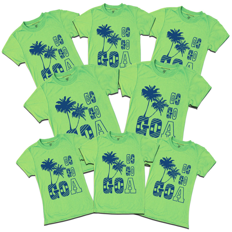 Go Go Goa T-shirts for Group in Pista Green Color available @ gfashion.jpg