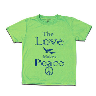 the love makes peace t shirt for boys