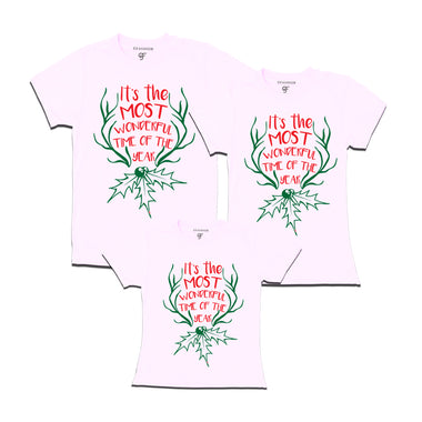 its the most wonderful time of the year to have matching family t-shirt for dad mom and girl