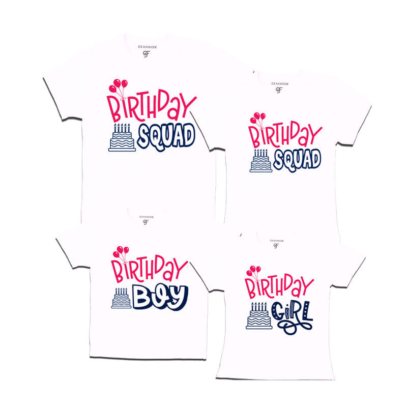 Birthday Squad Dad, Mom, Birthday Boy, Girl T-shirts