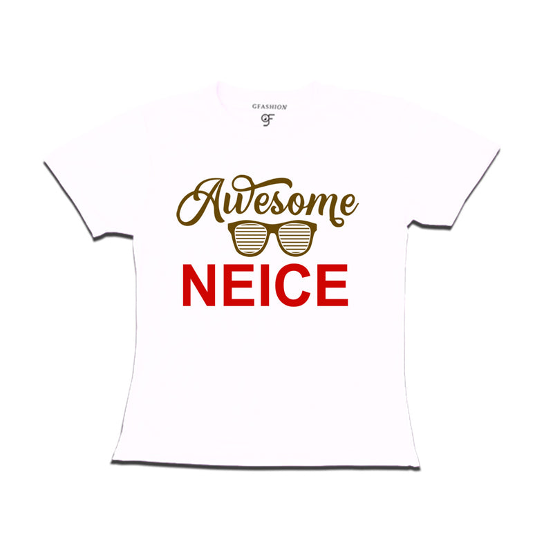Awesome Neice T-shirts-white-gfashion