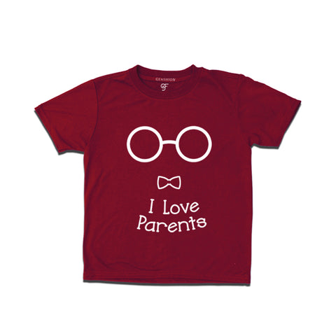 i love my parents boy kid t shirts