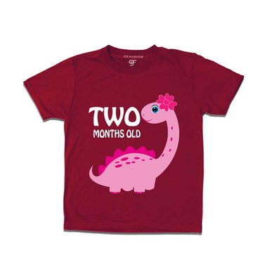 Two Month Old Baby T-shirt in Maroon Color avilable @ gfashion.jpg