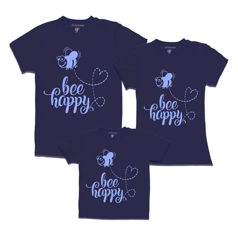 occasion can be celebrated with bee happy matching family t-shirt