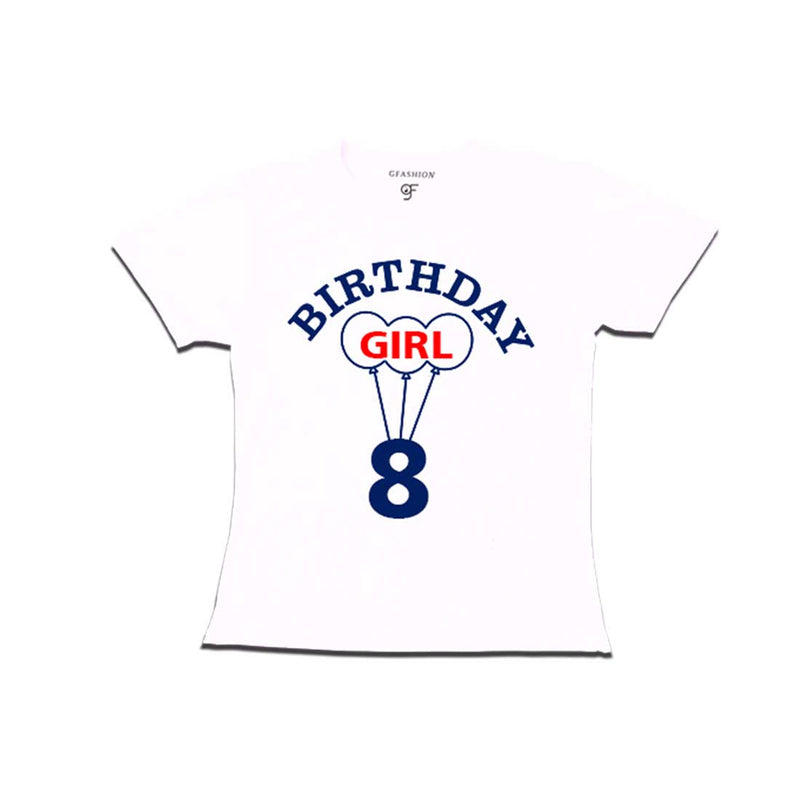 8th Birthday Girl T-shirt in White Color available @ gfashion.jpg