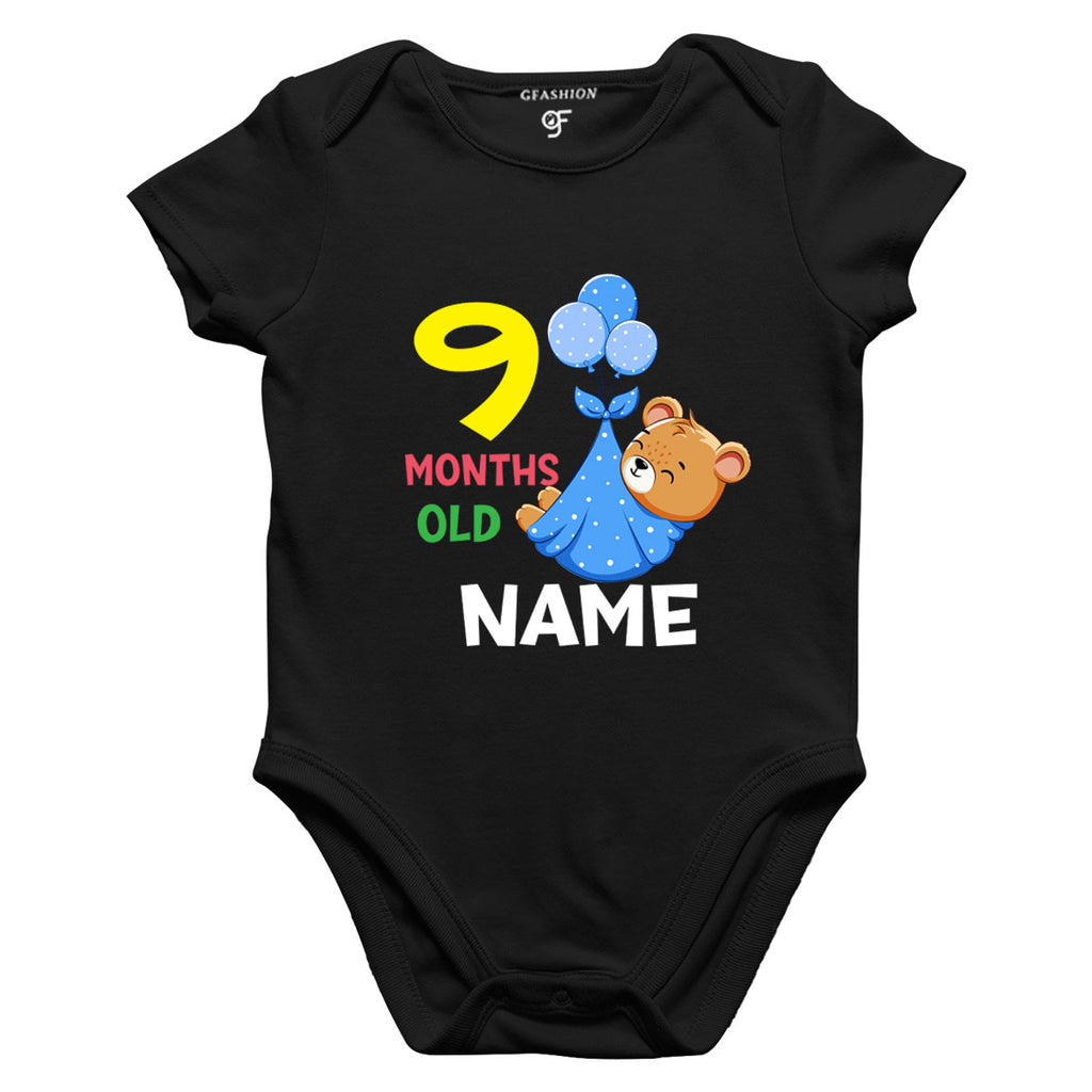 9 months old baby onesie name customize