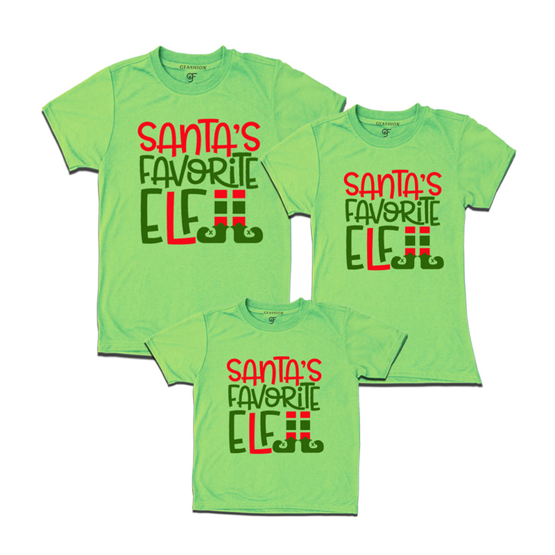 occasion can be celebrated with matching santa's favorite elf family t-shirt